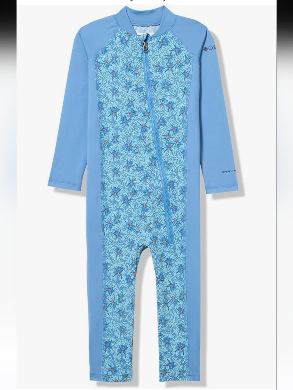 NWT Columbia Kids Light Blue One-Piece Rashguard Baby Sandy Shores Sunsuit Sz.3T